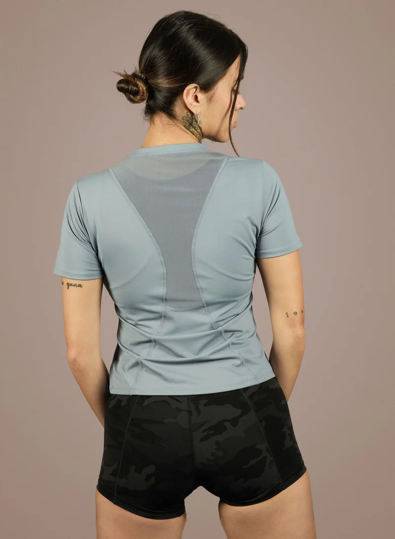 ثوجفيت تي شيرت نسائي من كيتي هوك - أزرق رمادي